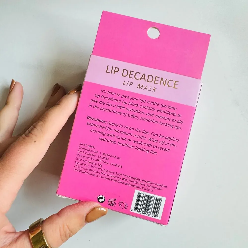 NEW SEPHORA Luxe Beauty Decadence Hydrating Softening Moisturizer Lip Mask